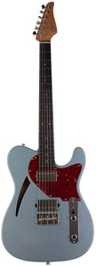 Suhr Select Alt T Cat's Eye Guitar, Ice Blue Metallic, Tortoise Shell