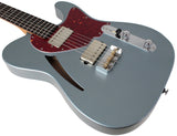 Suhr Select Alt T Cat's Eye Guitar, Ice Blue Metallic, Tortoise Shell