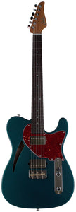 Suhr Select Alt T Cat's Eye Guitar, Ocean Turquoise Metallic, Tortoise Shell