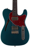 Suhr Select Alt T Cat's Eye Guitar, Ocean Turquoise Metallic, Tortoise Shell