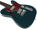Suhr Select Alt T Cat's Eye Guitar, Ocean Turquoise Metallic, Tortoise Shell