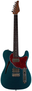Suhr Select Alt T Cat's Eye Guitar, Ocean Turquoise Metallic, Tortoise Shell