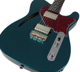 Suhr Select Alt T Cat's Eye Guitar, Ocean Turquoise Metallic, Tortoise Shell - Humbucker Music