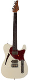 Suhr Select Alt T Cat's Eye Guitar, Olympic White, Tortoise Shell