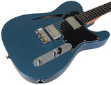 Suhr Select Alt T Cat's Eye Guitar, Pelham Blue, Black