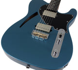Suhr Select Alt T Cat's Eye Guitar, Pelham Blue, Black