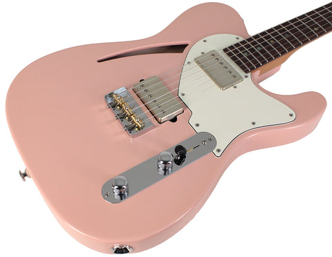 Suhr Select Alt T Cat's Eye Guitar, Shell Pink, Parchment - Humbucker Music