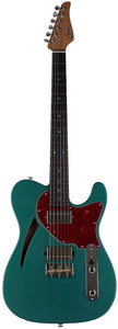 Suhr Select Alt T Cat's Eye Guitar, Sherwood Green Metallic, Tortoise Shell