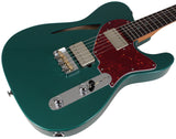 Suhr Select Alt T Cat's Eye Guitar, Sherwood Green Metallic, Tortoise Shell