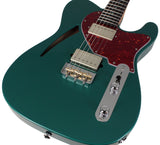 Suhr Select Alt T Cat's Eye Guitar, Sherwood Green Metallic, Tortoise Shell