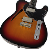 Suhr Select Alt T Cat's Eye Guitar, 3-Tone Burst, Black