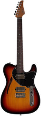 Suhr Select Alt T Cat's Eye Guitar, 3-Tone Burst, Black