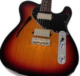 Suhr Select Alt T Cat's Eye Guitar, 3-Tone Burst, Black