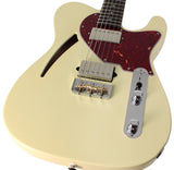 Suhr Select Alt T Cat's Eye Guitar, Vintage White, Tortoise Shell