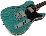 Suhr Select Alt T Plus Guitar, Bahama Blue, Black PG - Humbucker Music