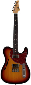 Suhr Alt T Guitar, 3-Tone Burst, Rosewood