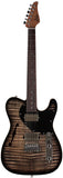 Suhr Select Alt T Plus Guitar, Trans Charcoal Burst, Black PG - Humbucker Music
