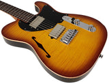 Suhr Select Alt T Guitar, Tea Burst, Black PG