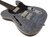 Suhr Select Alt T Guitar, Trans Blue Denim Slate, Black PG