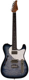 Suhr Select Alt T Plus Guitar, Faded Trans Whale Blue Burst, White Pearloid