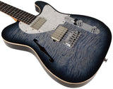 Suhr Select Alt T Plus Guitar, Faded Trans Whale Blue Burst, White Pearloid