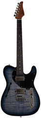 Suhr Select Alt T Guitar, Faded Trans Whale Blue Burst, Black PG