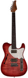 Suhr Select Alt T Guitar, Faded Trans Wine Red Burst