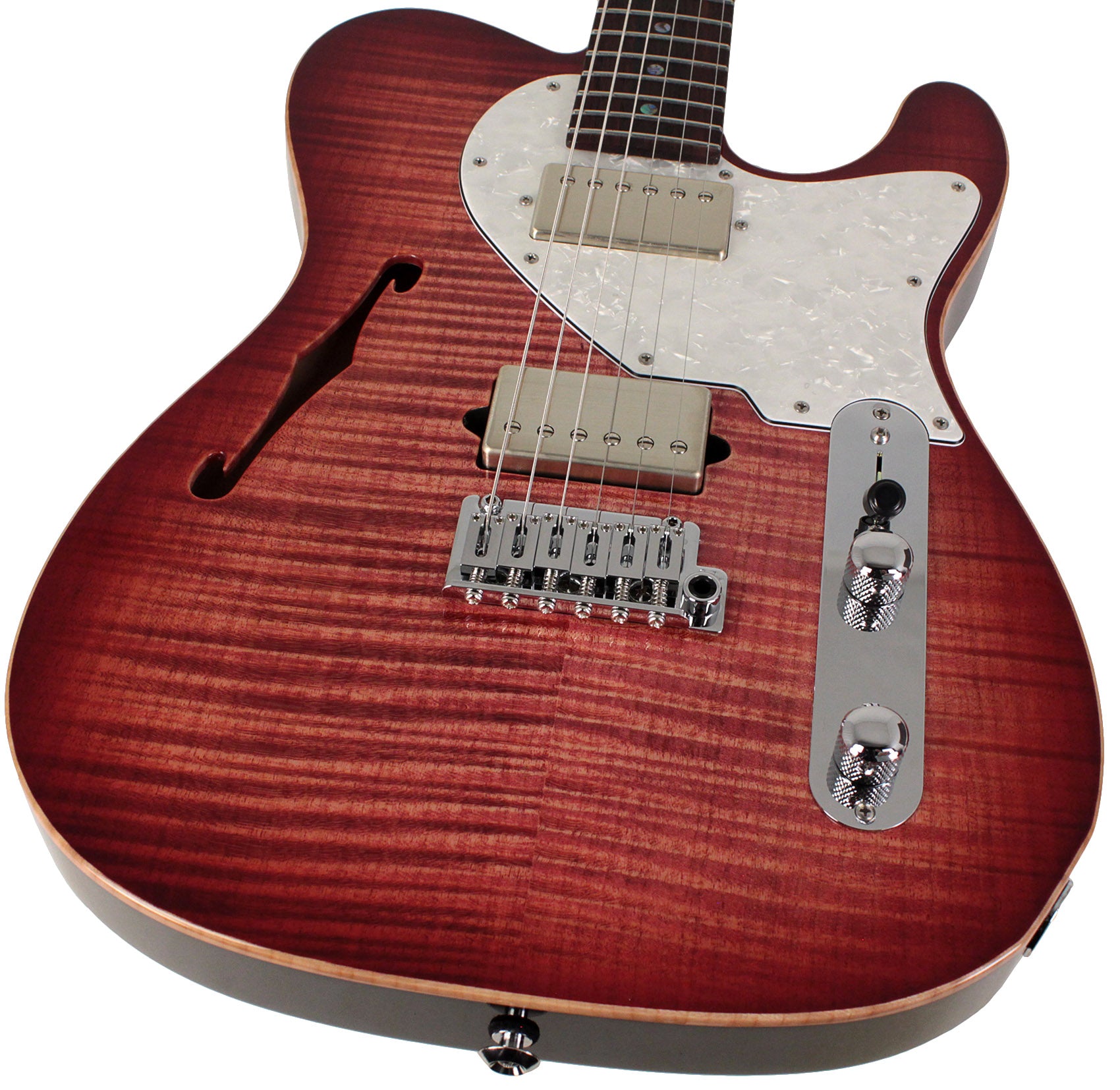 Suhr Select Alt T Guitar, Faded Trans Wine Red Burst