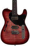 Suhr Select Alt T Guitar, Faded Trans Wine Red Burst, Black PG