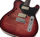 Suhr Select Alt T Guitar, Faded Trans Wine Red Burst, Black PG