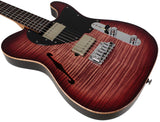 Suhr Select Alt T Guitar, Faded Trans Wine Red Burst, Black PG
