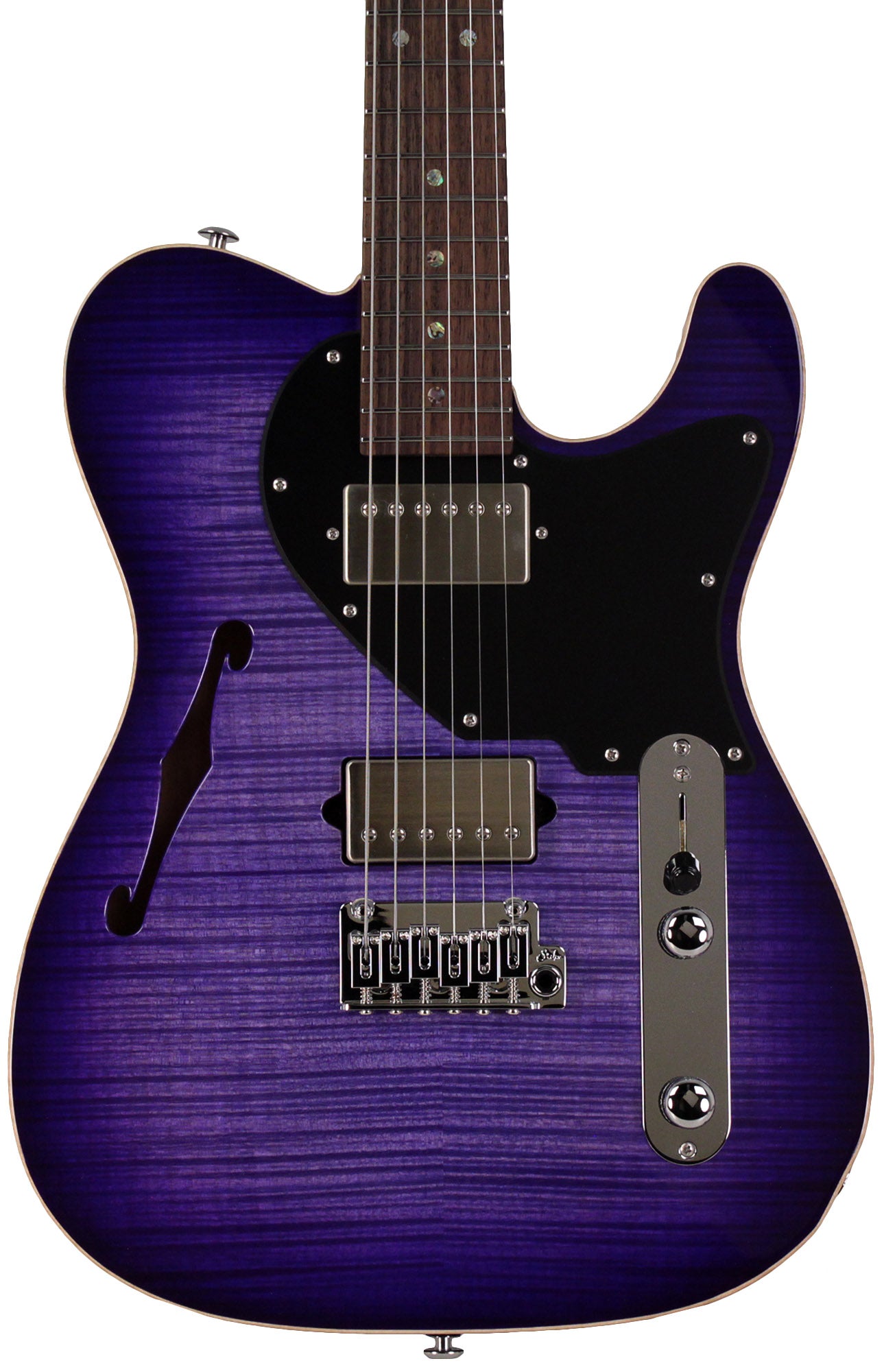 Suhr Select Alt T Guitar, Trans Purple Burst | Humbucker Music