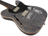 Suhr Select Alt T Guitar, Trans Blue Denim Slate, Black PG