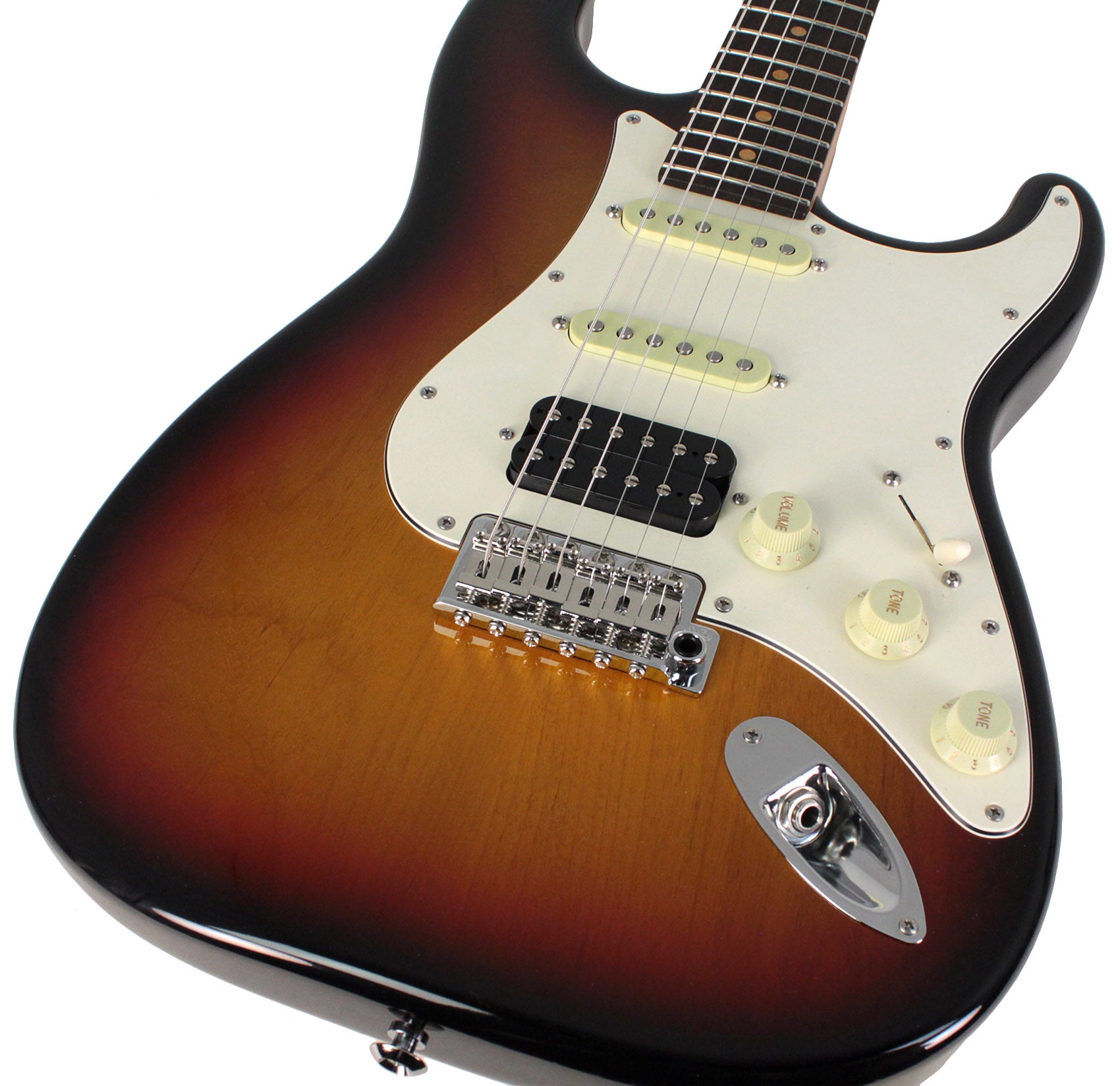 Suhr Classic S Antique Guitar, 3-Tone Burst, Rosewood, HSS
