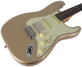 Suhr Select Classic S Antique HSS Guitar, Roasted Neck, Shoreline Gold Metallic - Humbucker Music