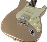 Suhr Select Classic S Antique HSS Guitar, Roasted Neck, Shoreline Gold Metallic - Humbucker Music