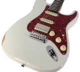 Suhr Select Classic S Antique HSS Guitar, Roasted Neck, Olympic White, Tortoise Shell - Humbucker Music