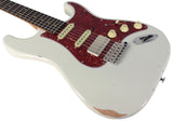 Suhr Select Classic S Antique HSS Guitar, Roasted Neck, Olympic White, Tortoise Shell - Humbucker Music
