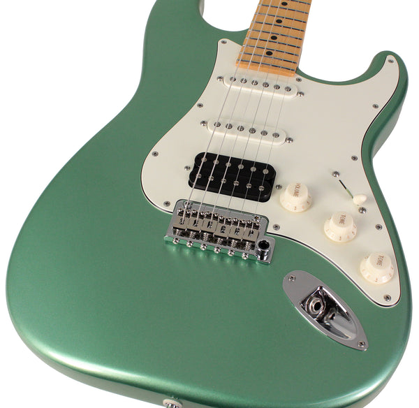 Suhr Classic S HSS Guitar, Cactus Green Metallic, Maple | Humbucker Music