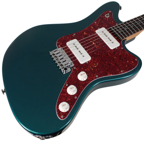 Suhr Select Classic JM Guitar, Roasted Neck, Ocean Turquoise Metallic