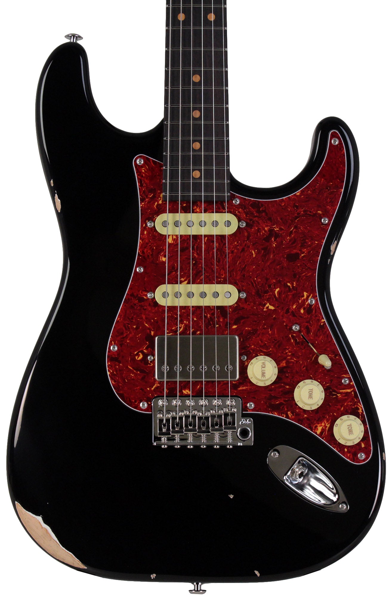 Suhr Select Classic S Antique HSS Guitar, Roasted Neck, Black