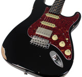Suhr Select Classic S Antique HSS Guitar, Roasted Neck, Black, Tortoise Shell - Humbucker Music