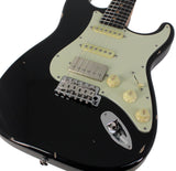 Suhr Select Classic S Antique HSS Guitar, Roasted Neck, Black - Humbucker Music