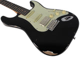 Suhr Select Classic S Antique HSS Guitar, Roasted Neck, Black - Humbucker Music