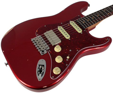 Suhr Select Classic S Antique HSS Guitar, Roasted Neck, Candy Apple Red Metallic, Tortoise Shell