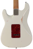 Suhr Select Classic S Antique HSS Guitar, Roasted Neck, Olympic White, Tortoise Shell - Humbucker Music