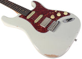 Suhr Select Classic S Antique HSS Guitar, Roasted Neck, Olympic White, Tortoise Shell - Humbucker Music