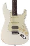 Suhr Select Classic S Antique HSS Guitar, Roasted Neck, Olympic White - Humbucker Music