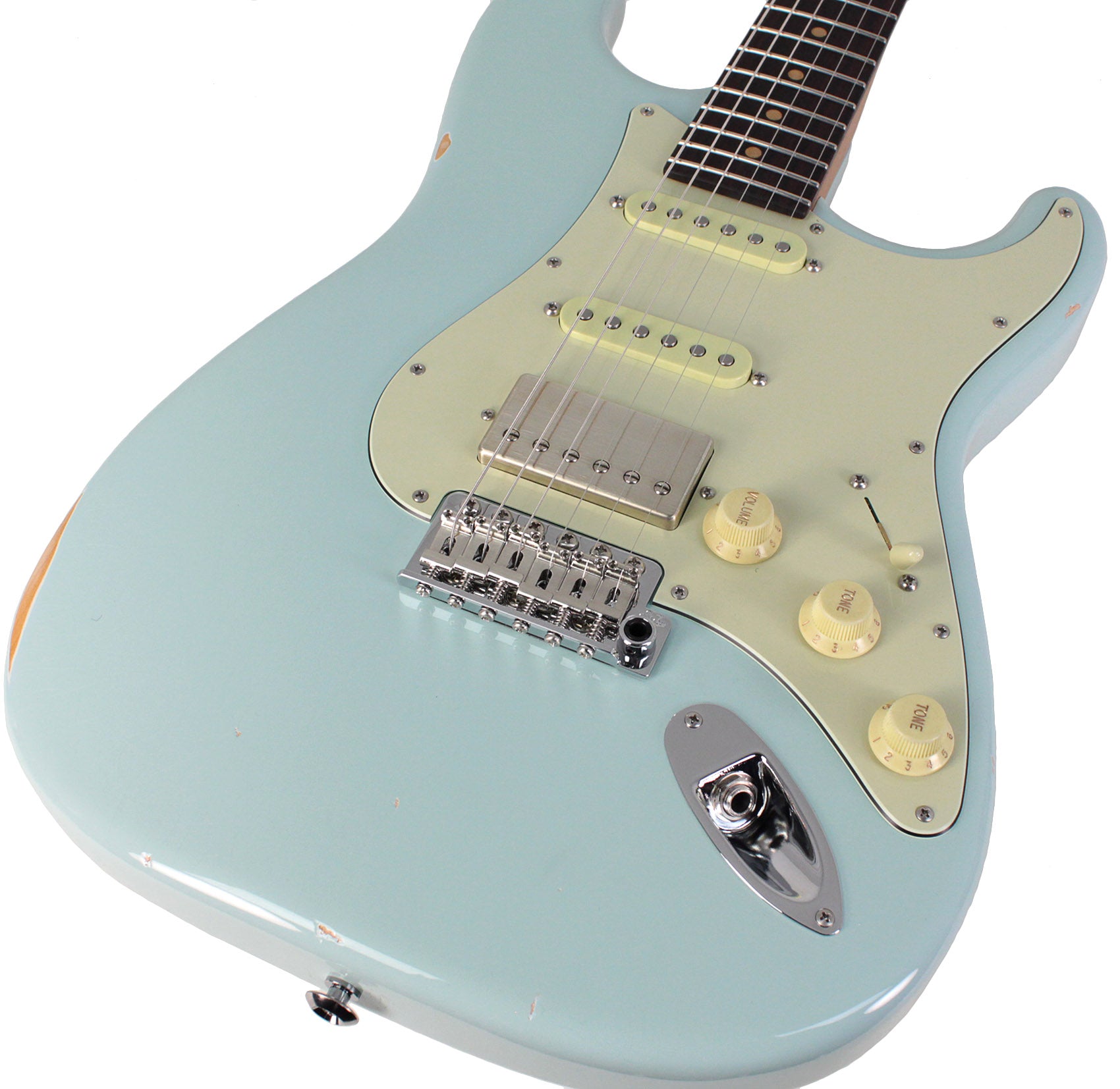 Suhr Select Classic S Antique HSS Guitar, Roasted Neck, Sonic Blue