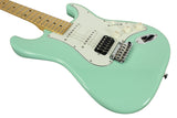 Suhr Classic S Antique Guitar, Surf Green, Maple, HSS - Humbucker Music